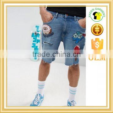 2017 New style shorts jeans fashion street style denim jeans for men