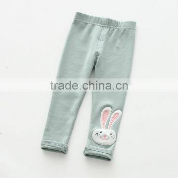 S32840W Spring & Autumn Casual Girls Pants Baby Kids Appliqued Trousers Cotton Girls Leggings Trousers photo-5