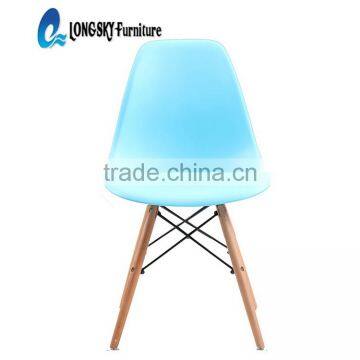 LS-4001 3V Plastic Chair,Shining Red Color Living Room Chair With Wood Leg photo-5