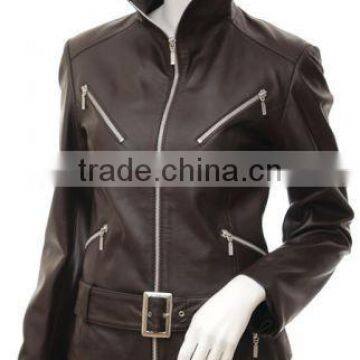 Women's High Fashion Black Leather Jacket