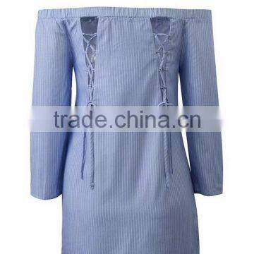 Runwaylover EY2330B Europe Style 2017 Ladies Fashion Off-Shoulder Blouse photo-5