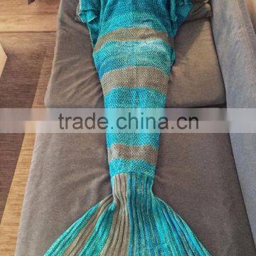 Wool Sofa Warm Mermaid Tail Blanket 2017 New Adult and Kids Sofa Bed Throw Blankets photo-5