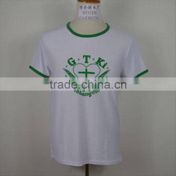 Factory Custom Leather Sleeve t Shirt Wholesale Cotton photo-3