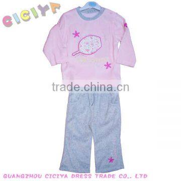 Baby girl velvet 2pcs pajama winter loverly inwrought cute pajamas set for baby girls