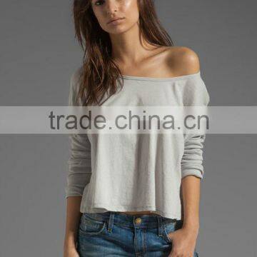 lightweight jersey off one shoulder tops