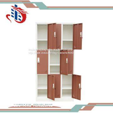 Коммерческий металлический шкаф-хранилище с 9 дверцами для раздевалки в спортзалах и фитнес-клубах photo-4