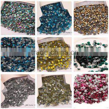 Jet Hematite Color Hot Fix Flat Back Rhinestones for Handbags photo-6
