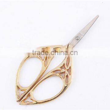 Golden Hollow Pattern Knitting Sewing Thread Scissor Vintage Fancy Scissors photo-5
