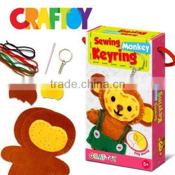 Teaching materials Eductional toy Sewing Monkey Keychain cut price