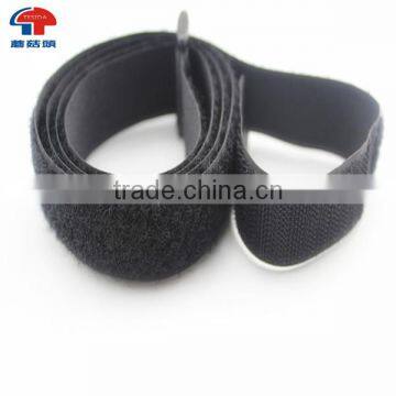 Black nylon hook and loop luggage belt