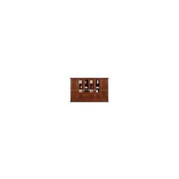Dious Walnut MDF+Veneer+Tempered Glass Filing Cabinet File Cabinet