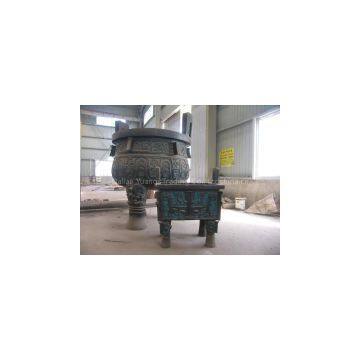 Antique Chinese Bronze Ding Sculpture photo-2