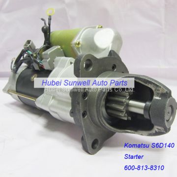 Komatsu SA6D140 engine starter 600-813-8310 WA500 wheel loader starter