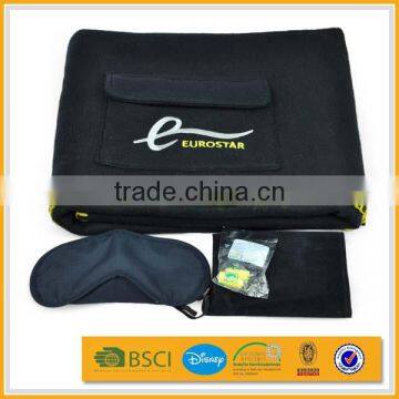 100% polyester cheap polar fleece airline blanket