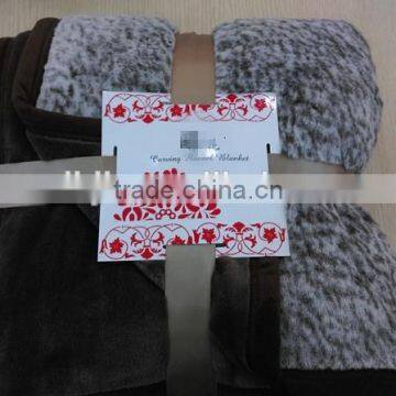 PV fleece blanket with polar fleece back