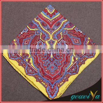 Twill Silk Digital Printed Floral Handkerchief