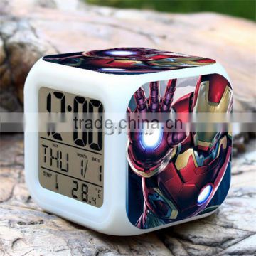 The Avenger Digital alarm clock LED clocks colorful change alarm clocks for children