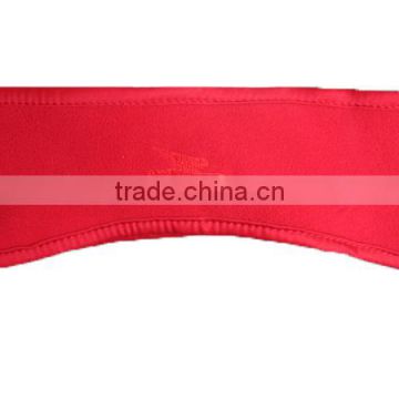 crane red polar fleece headband with magic tape