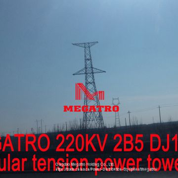 MEGATRO 220KV 2B5 DJ1 single circuit angle and tension transmission tower