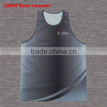 Sublimated dry fit running vest