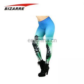 All over sublimated moisture wicking fitness yoga legging for women