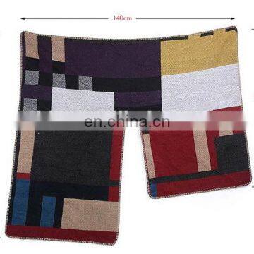 New Arrival Plaid Blanket Shawl Scarf Embroider OEM Acceptable photo-3