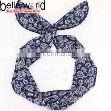 Fashional Women's Yoga Hair Wrap Paisley Twisted Bandana Print Headband