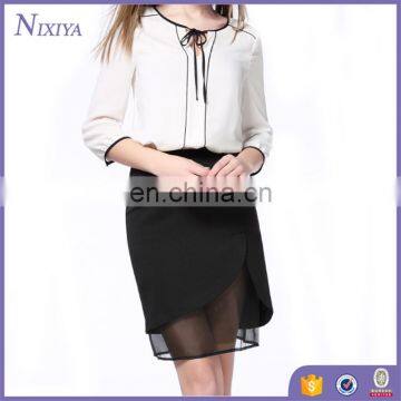 Hot Sale Women Chiffon Short Skirts OEm Black Mini Skirts For Women