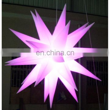 Inflatable Illuminant Star with remote controlled LED light bulb for advertising display