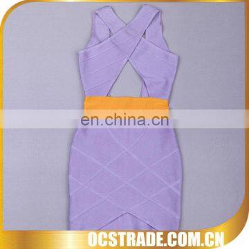 Sexy backless cross halter bandage dresses bandage dresses new fashion 2014