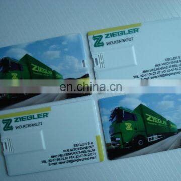 High Quality 8GB Plastic Credit Card Usb Flash With Custom Logo