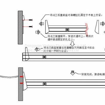 AC220V PIR Motion Sensor LED Wardrobe Rail Lighting photo-4