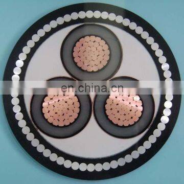 Medium Voltage Copper Conductor XLPE /PVC Steel Wire Armoured Cable in China