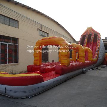 5006315- Commercial Amusement Park Giant Inflatable Volcano Water Slip Slide with Pool