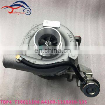 TBP4 Turbo T18011104 A4100-1118010-135 Turbocharger for YUCHAI YC6108ZQB Engine