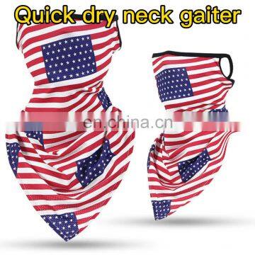 America Flag Ear Hangers Tube Bandana Scarf Neck Gaiter Earhook Balaclava