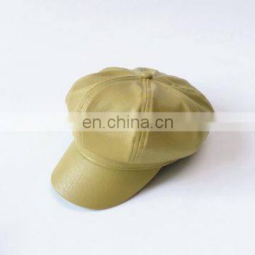 Children's Beret Autumn and Winter Girls Octagonal Hat British Retro Leather Hat Baby Painter Hat Boy Pumpkin photo-4