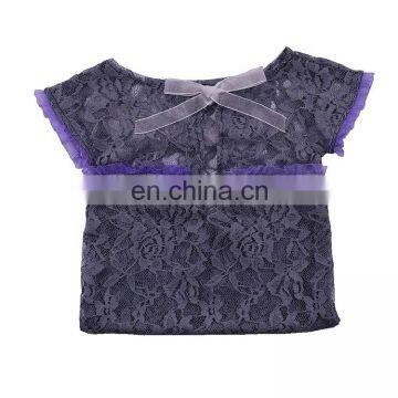 Summer Newborn Short Sleeve Lace Romper Photo Prop Baby Bodysuit Romper photo-6