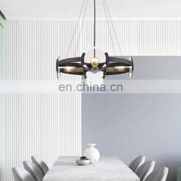 4-х лучевой современный LED кольцевой подвесной светильник, антикварный круглый подвесной светильник photo-7