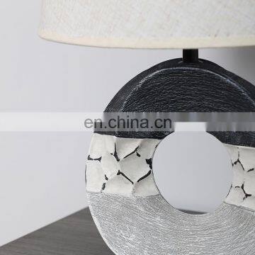 Bulk Wholesale European Vintage Grey Desk Lights Custom Ceramic Fancy Table Lamp for Hotel photo-3