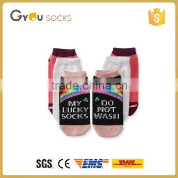 High quality bulk cotton socks with cartoon photo pattern