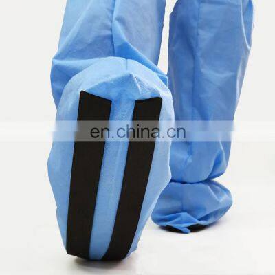 non woven medical long shoe cover with PVC anti-skid sole