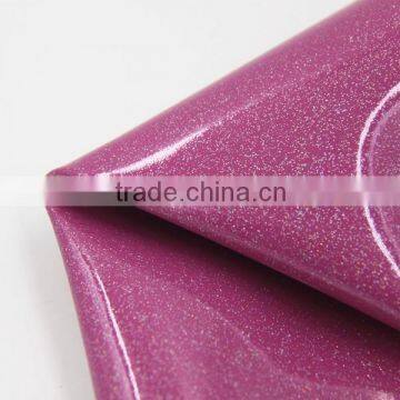 shining glitter pu synthetic leather for bag purse wallet