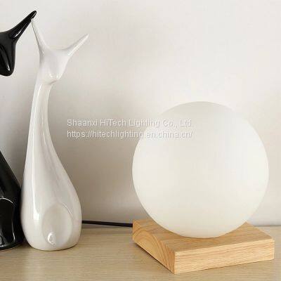 Wooden Glass LED Table Light For Bedroom Bedside Brightness Adjustable Eye Protected Reading Light US PLug Warm LED Desk Lamp photo-5