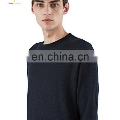 Men Knitted Cashmere Jumper Sweaters Black Cashmere Wool Pullover photo-3