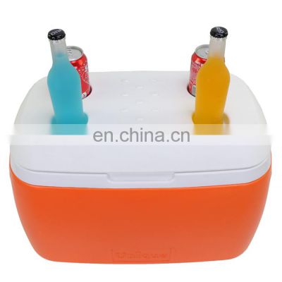 Wholesale Insulated 38L Large Cooler Box Custom Waterproof Insulated Fishing Camping Ice Box with handle and pu form