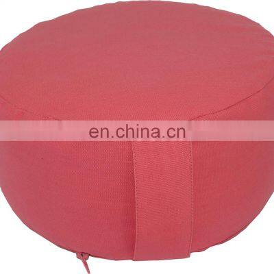 Indian Manufacture Wholesale price with custom Labels Round and non pleated Zafu Meditation cushion