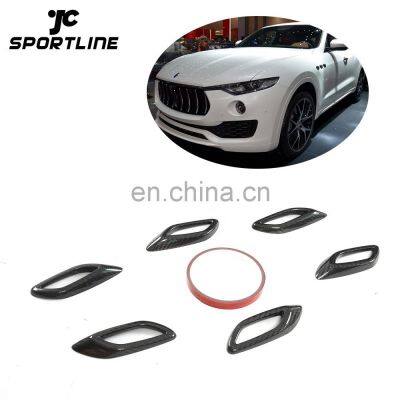 Carbon Fiber Side Fender Vents Covers for Maserati Levante S Sport Utility 4-Door 2016-2017 6PCS/SET