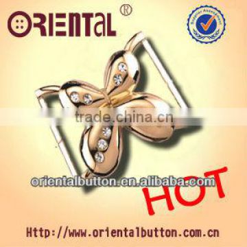 The metal butterfly shape shiny gold buckle