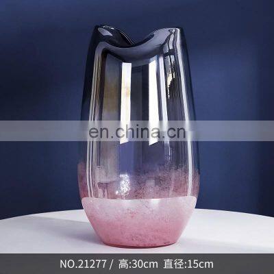 Nordic Style Modern Luxurious Glass Deco Flower Artificial Flowers Huge Vase photo-3